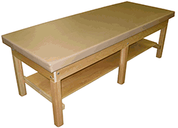 bariatric treatment table with plain shelf Model 4515