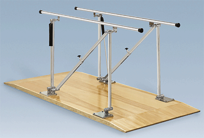 Adjustable Height Single Operator Adjustable Parallel Bars - Platform Mounted - Bailey 570