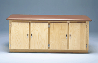 Bailey sports medicine cabinet table with doors and adjustable shelves