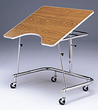 Bailey Model 375 Heavy Duty Mobile Adjustable Height Wheelchair Table